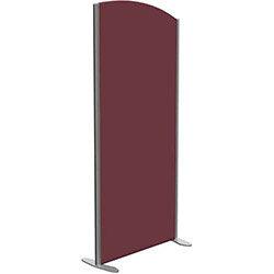 Sprint Eco Freestanding Screen Curved Top W800xH1800-1600mm Wine - With Stabilising Feet on Productcaster.