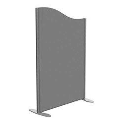 Sprint Eco Freestanding Screen Wave Top W800xH1200-1000mm Grey - With Stabilising Feet on Productcaster.