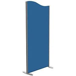 Sprint Eco Freestanding Screen Wave Top W800xH1800-1600mm Blue - With Stabilising Feet on Productcaster.