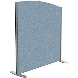 Sprint Eco Freestanding Screen Curved Top W1000xH1100-900mm Light Blue - With Stabilising Feet on Productcaster.