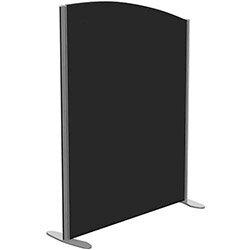 Sprint Eco Freestanding Screen Curved Top W1000xH1300-1100mm Black - With Stabilising Feet on Productcaster.