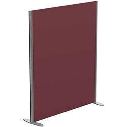 Sprint Eco Freestanding Screen Straight Top W1200xH1400mm Wine - With Stabilising Feet on Productcaster.