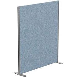 Sprint Eco Freestanding Screen Straight Top W1200xH1400mm Light Blue - With Stabilising Feet on Productcaster.