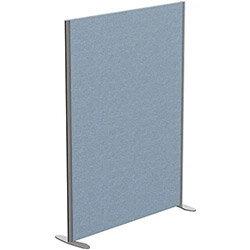 Sprint Eco Freestanding Screen Straight Top W1200xH1600mm Light Blue - With Stabilising Feet on Productcaster.