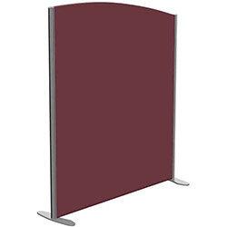 Sprint Eco Freestanding Screen Curved Top W1200xH1400-1200mm Wine - With Stabilising Feet on Productcaster.