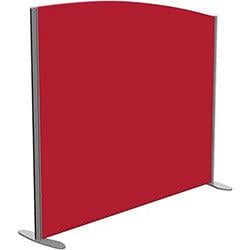 Sprint Eco Freestanding Screen Curved Top W1400xH1200-1000mm Red - With Stabilising Feet on Productcaster.