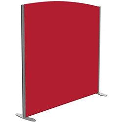 Sprint Eco Freestanding Screen Curved Top W1400xH1400-1200mm Red - With Stabilising Feet on Productcaster.