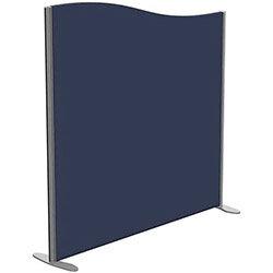 Sprint Eco Freestanding Screen Wave Top W1400xH1400-1200mm Dark Blue - With Stabilising Feet on Productcaster.