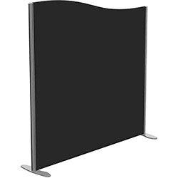 Sprint Eco Freestanding Screen Wave Top W1400xH1400-1200mm Black - With Stabilising Feet on Productcaster.