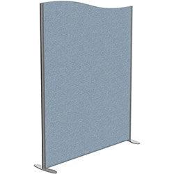 Sprint Eco Freestanding Screen Wave Top W1400xH1800-1600mm Light Blue - With Stabilising Feet on Productcaster.