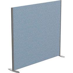 Sprint Eco Freestanding Screen Straight Top W1600xH1400mm Light Blue - With Stabilising Feet on Productcaster.