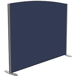 Sprint Eco Freestanding Screen Curved Top W1600xH1300-1100mm Dark Blue - With Stabilising Feet on Productcaster.