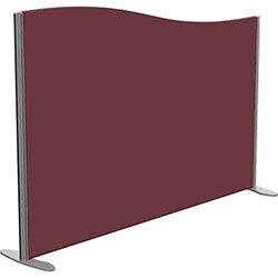 Sprint Eco Freestanding Screen Wave Top W1600xH1100-900mm Wine - With Stabilising Feet on Productcaster.