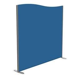 Sprint Eco Freestanding Screen Wave Top W1600xH1600-1400mm Blue - With Stabilising Feet on Productcaster.