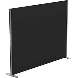 Sprint Eco Freestanding Screen Straight Top W1800xH1400mm Black - With Stabilising Feet on Productcaster.