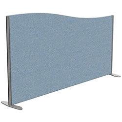 Sprint Eco Freestanding Screen Wave Top W1800xH1000-800mm Light Blue - With Stabilising Feet on Productcaster.