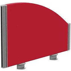 Sprint Eco Office Desk Screen Curved Top W600xH380-180mm Red on Productcaster.