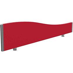 Sprint Eco Office Desk Screen Wave Top W1600xH380-180mm Red on Productcaster.