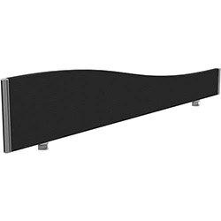 Sprint Eco Office Desk Screen Wave Top W1800xH380-180mm Black on Productcaster.