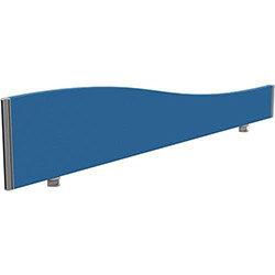 Sprint Eco Office Desk Screen Wave Top W1800xH380-180mm Blue on Productcaster.