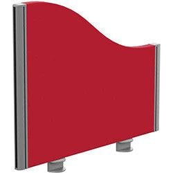 Sprint Eco Office Desk Screen Wave Top W600xH480-280mm Red on Productcaster.