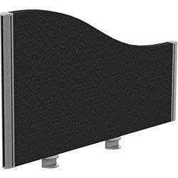 Sprint Eco Office Desk Screen Wave Top W800xH480-280mm Black on Productcaster.