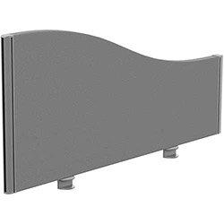 Sprint Eco Office Desk Screen Wave Top W1000xH480-280mm Grey on Productcaster.