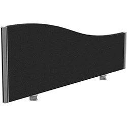 Sprint Eco Office Desk Screen Wave Top W1200xH480-280mm Black on Productcaster.