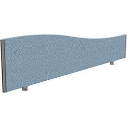 Sprint Eco Office Desk Screen Wave Top W1800xH480-280mm Light Blue on Productcaster.