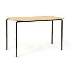 Pack of 4 MDF Edge Classroom Tables 1100x550x710mm Beech Silver Frame Jemini KF74558 , HuntOffice.ie on Productcaster.