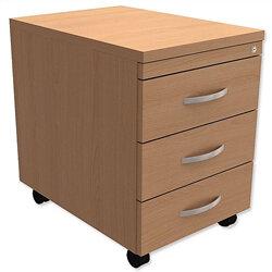 Mobile 3-Drawer Pedestal Beech Kito on Productcaster.