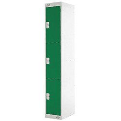 Three Compartment Locker Green Door 450mm Deep MC00052 on Productcaster.