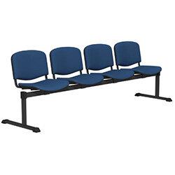 OI Series 4-Seater Bench With Fabric Upholstered Seat Blue E030 on Productcaster.