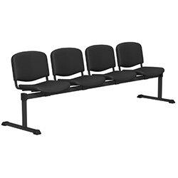 OI Series 4-Seater Bench With Vinyl Upholstered Seat Black L001 on Productcaster.