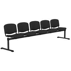 OI Series 5-Seater Bench With Fabric Upholstered Seat Black E001 on Productcaster.