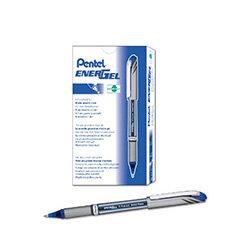 Pentel EnerGel Plus Rollerball Medium 0.7mm Tip 0.35mm Line Blue Pack 12 , HuntOffice.ie on Productcaster.