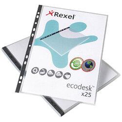 Rexel Recycled Punched Pockets A4 120 Micron Pack 25 , HuntOffice.ie on Productcaster.