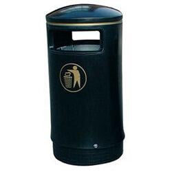 Victorian Hooded Top Litter Bin 75 Litre Black/Gold 321770 124499' , ''HuntOffice.ie' on Productcaster.