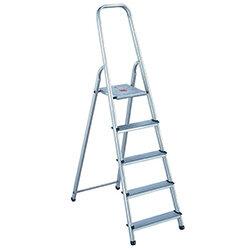 Alumiunium Step Ladder 5 Steps Plus Height 0.98m Silver 358739 , HuntOffice.ie on Productcaster.