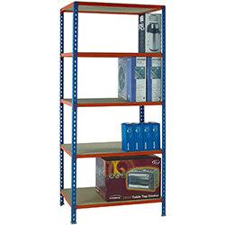 Standard Duty Painted Orange Shelf Unit Blue W900xD500xH2000mm 378970 , HuntOffice.ie on Productcaster.