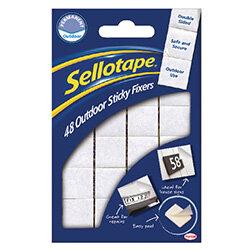 Sellotape Sticky Fixers Outdoor Pack of 48 20x20mm on Productcaster.