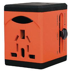 Snopake VariPlug Universal Travel Adapter USB Output Orange on Productcaster.