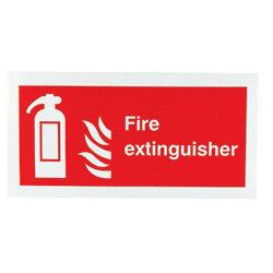 Safety Sign Fire Extinguisher Symbol 100x200mm Self-Adhesive Vinyl , HuntOffice.ie on Productcaster.