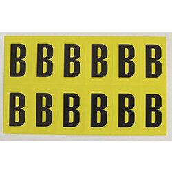 Adhesive Label Bin Sticker Letter B W14xH19mm 36 Characters Per Sheet Black Text On Yellow , HuntOffice.ie on Productcaster.