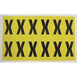 Adhesive Label Bin Sticker Letter X H38xW21mm 12 Characters Per Sheet Black Text On Yellow , HuntOffice.ie on Productcaster.