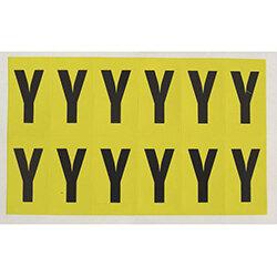 Adhesive Label Bin Sticker Letter Y H230xW140mm 1 Character Per Sheet Black Text On Yellow , HuntOffice.ie on Productcaster.