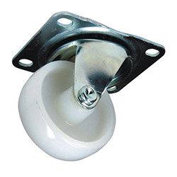 Nylon Wheel, Plate Fixing - Swivel Load Capacity 122kg on Productcaster.