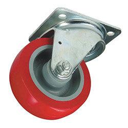 Polyurethane Tyred Wheel, Medium Duty - Swivel Fitted Height 188mm Load Capacity 500kg on Productcaster.