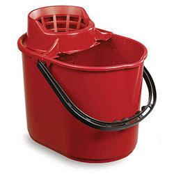 Economy Colour Coded Plastic Mop Bucket Red Capacity 12L on Productcaster.