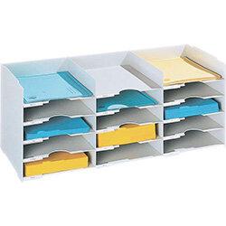 Horizontal Desktop Organiser 15 Tray To Fit Tambour Unit Fp49001 , HuntOffice.ie on Productcaster.